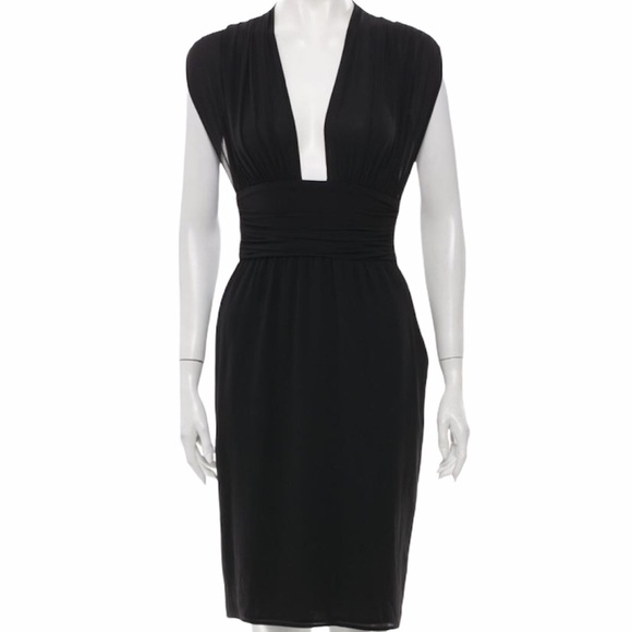 Auth Celine plunge neckline silk dress Host Pick🎊 - Picture 3 of 5